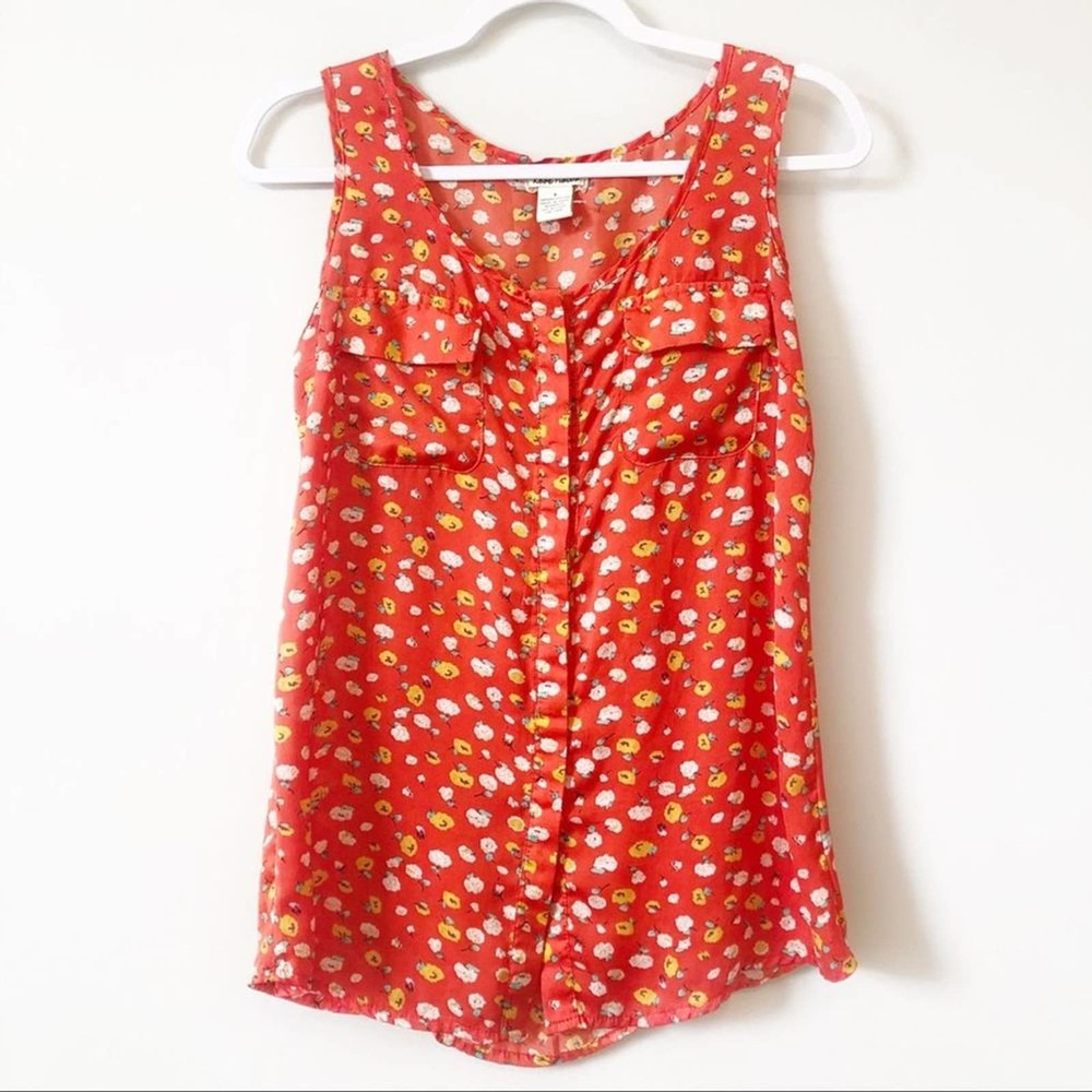 Love Notes Sleeveless Floral Tank Size Small
